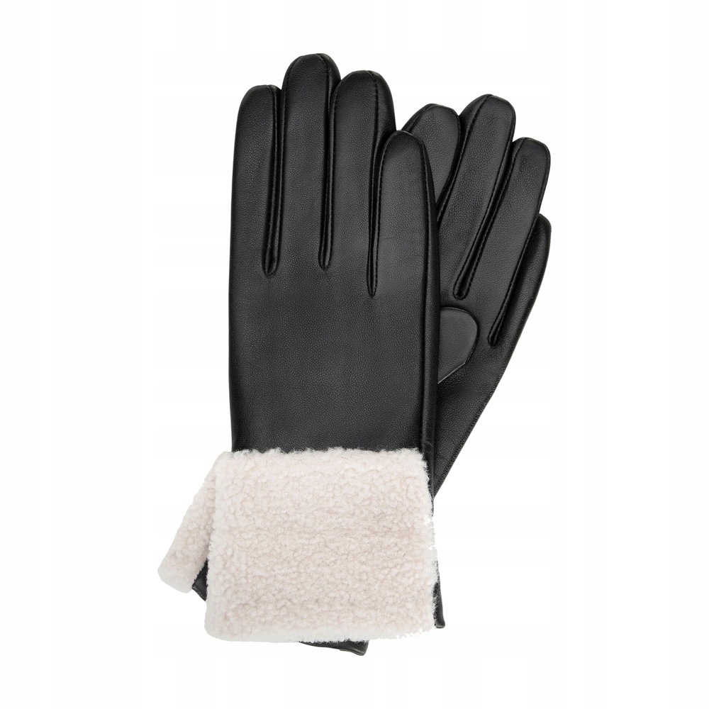 Dámské zateplené rukavice z kůže Wittchen 39-6L-035-10 M, Černá