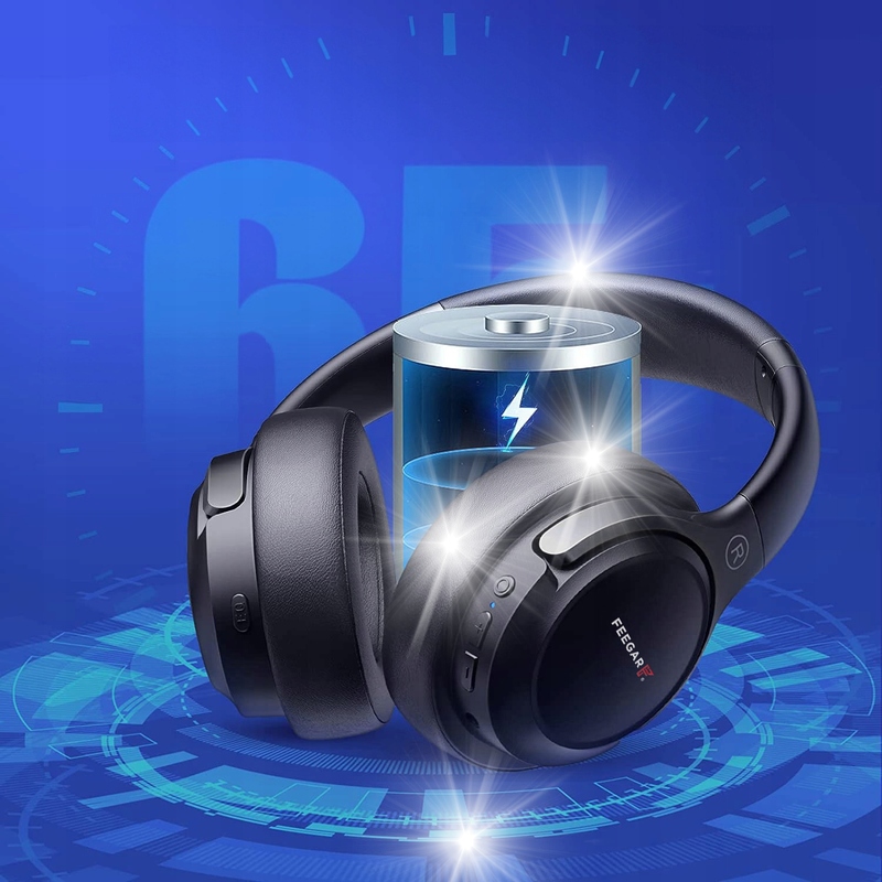 Bezdrátové Sluchátka Feegar Mello Nauszne 65H Bt 5.3 6 hudebních režimů