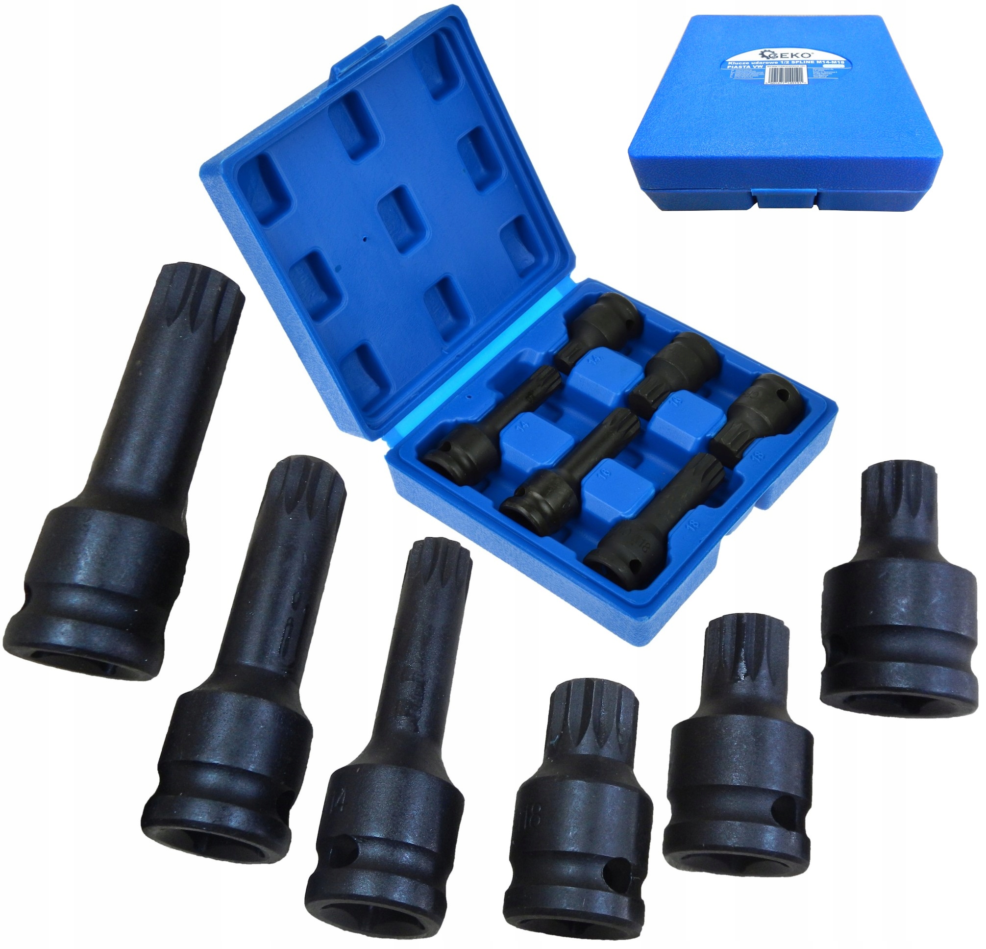 

Klucze udarowe Spline 1/2' 6szt M14-M18 Piasty Vag