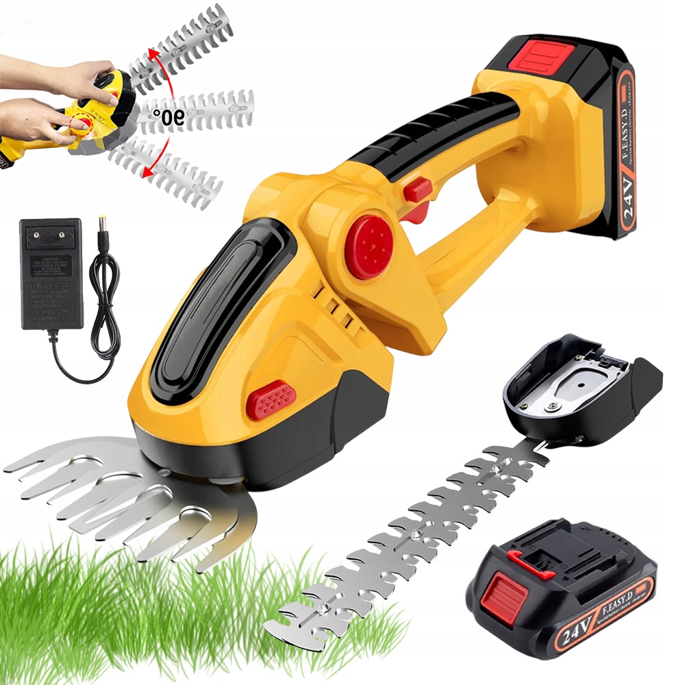 Nożyce Do Żywopłotu Trawy Akumulatorowe 15000RPM Podwójne Zabezpieczenie
