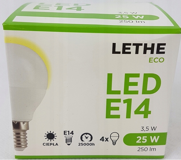 

Żarówka Led 4szt. Lethe Eco E14 25W