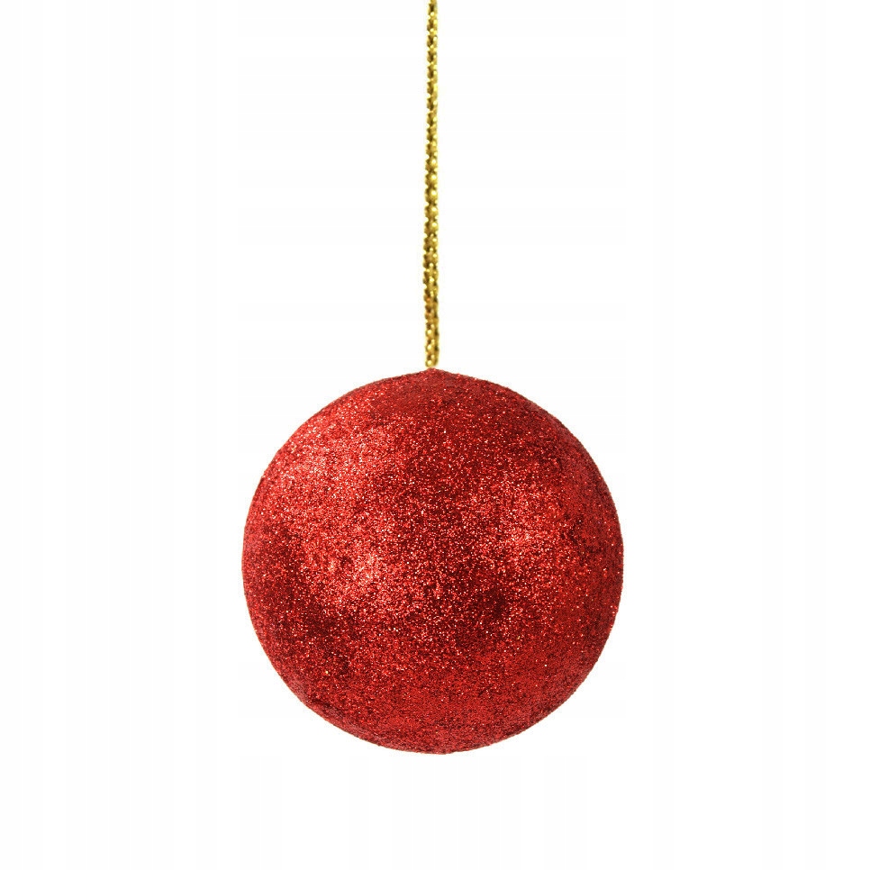 

Bombki z brokatem czerwone, 40 mm, 12 szt.