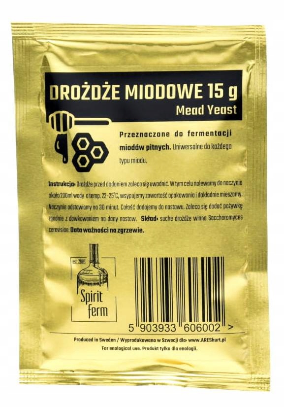 

Drożdże SpiritFerm Do Miodów Pitnych na 25L