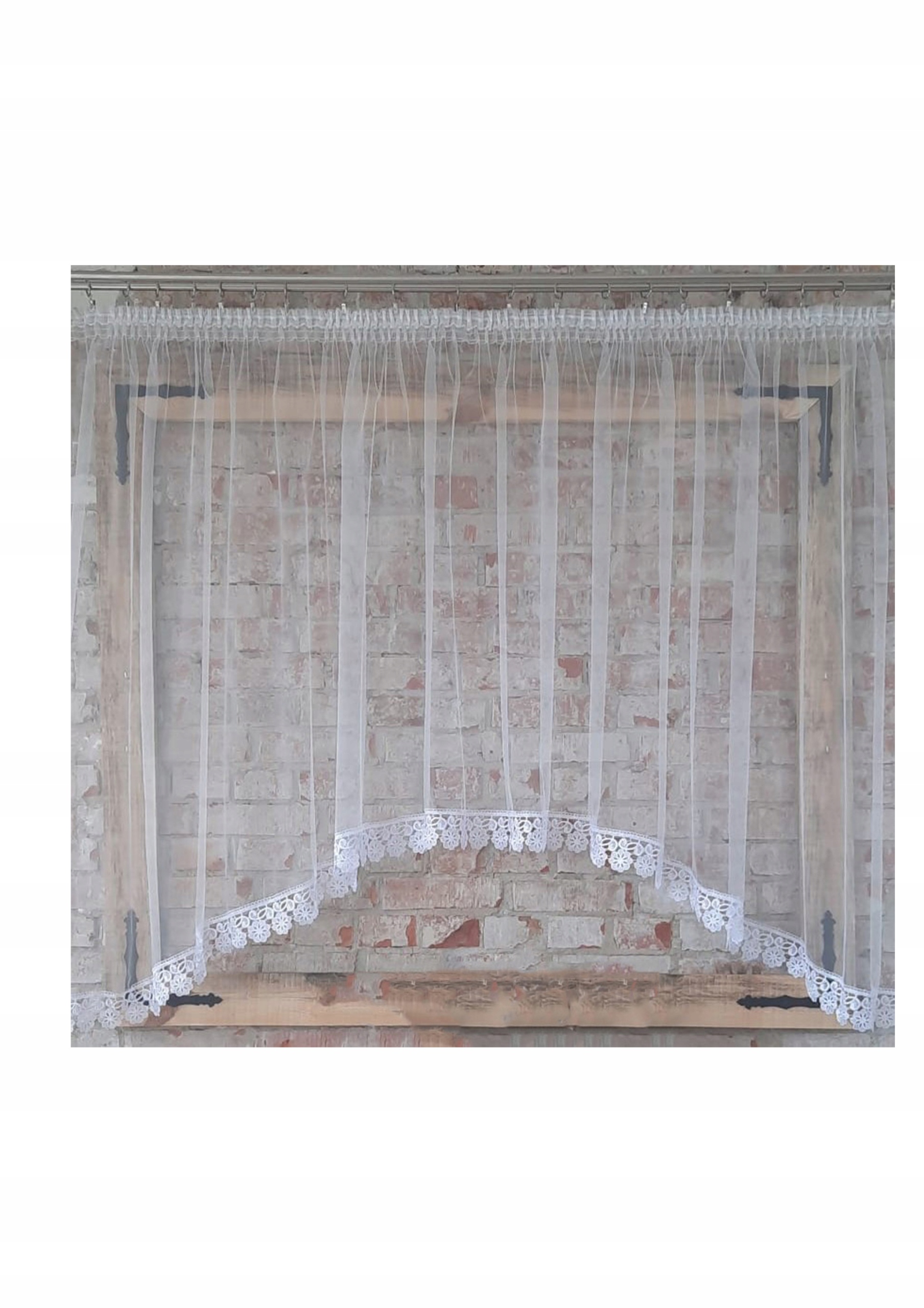 Hotová záclona 700x150,oblouk,síťka,guipure 8 cm