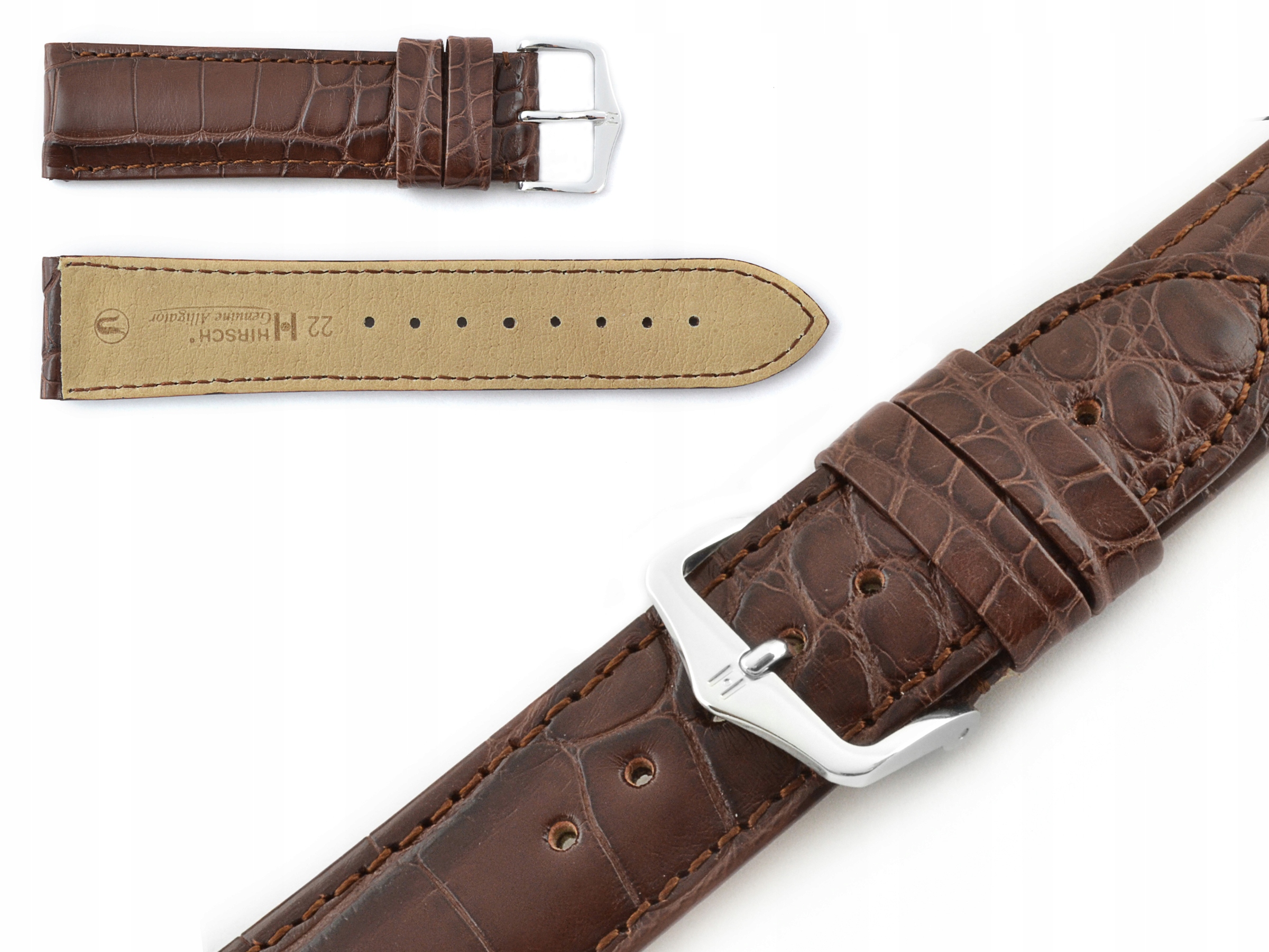 Řemínek Na Hodinky Hirsch Genuine Alligator 22 MM