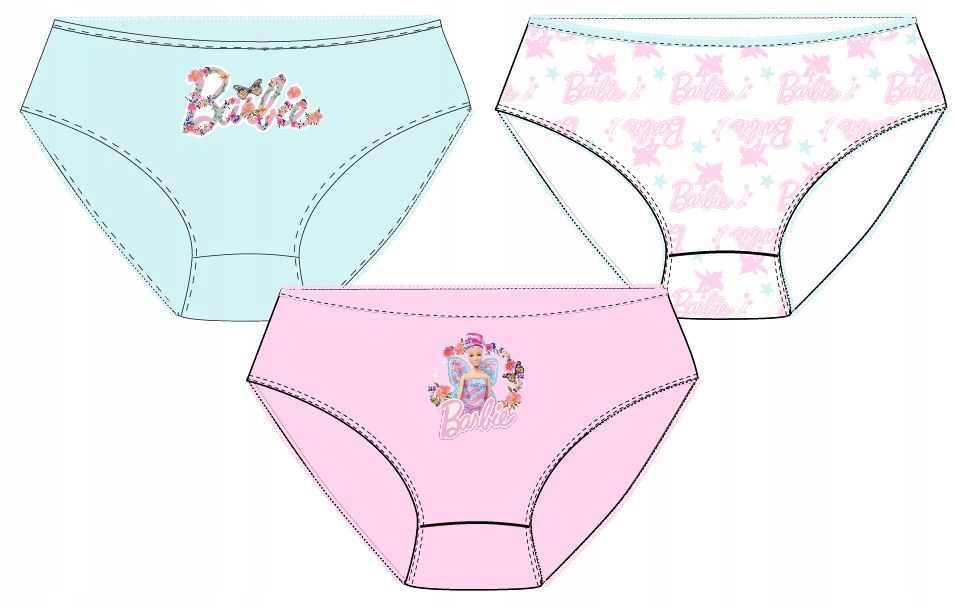 

Majtki Figi Dzewczęce Barbie 3-PACK - 128/134