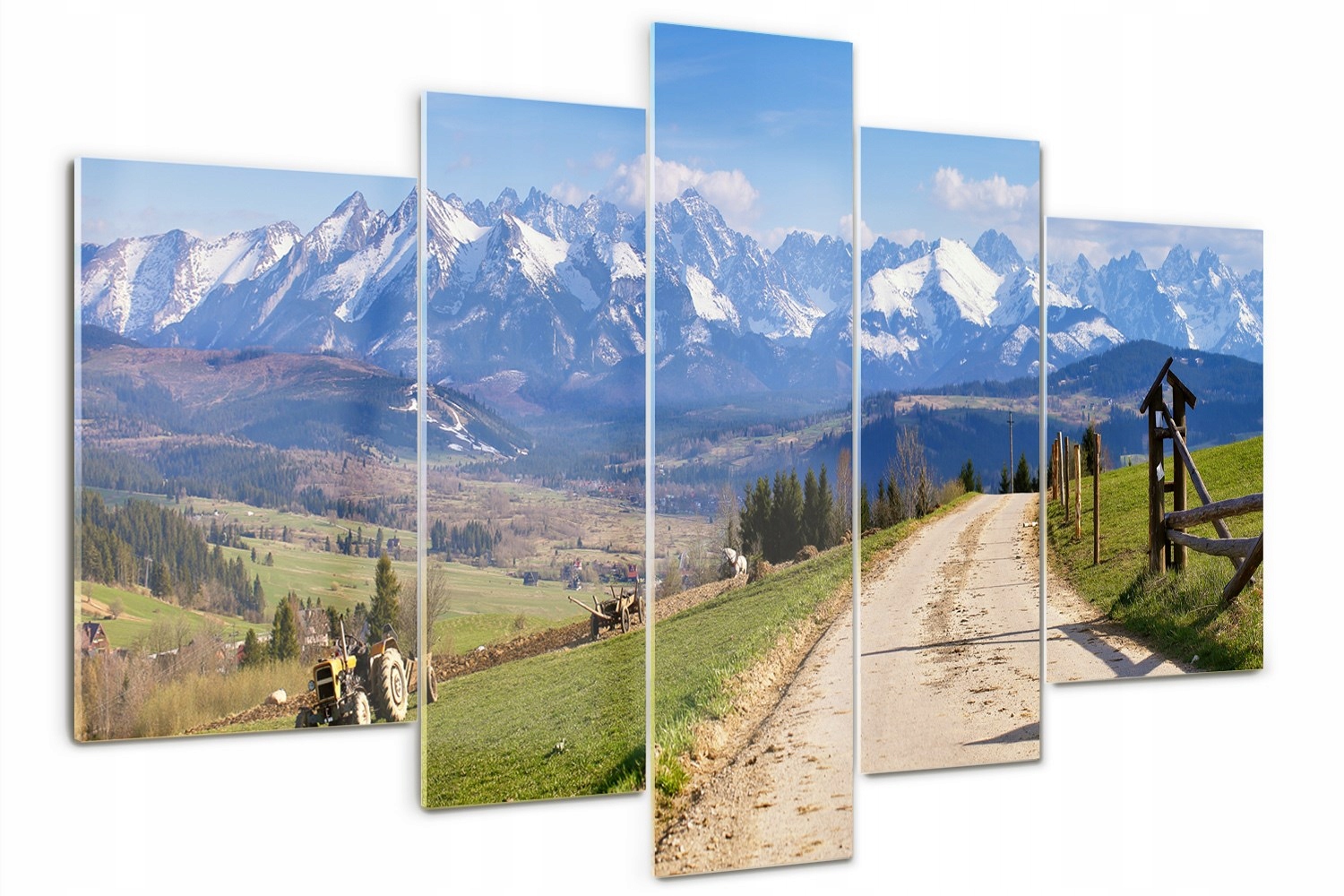 Skleněný triptych na zeď Panorama Tater