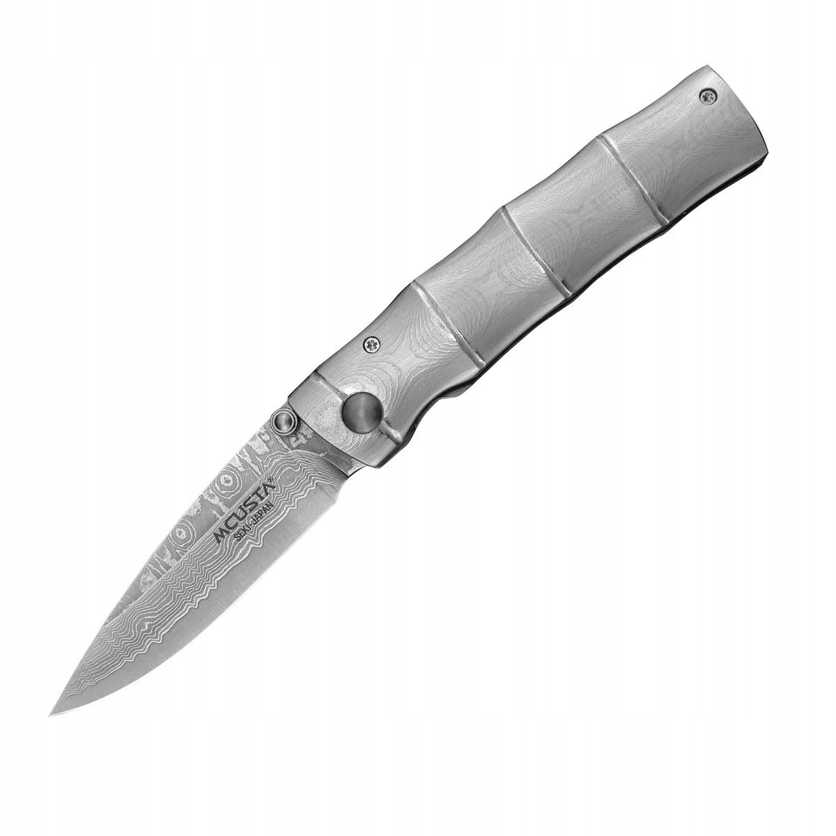 Mcusta Zanmai Shinra Take Damascus VG-10 Japonský ostrý Nůž skládací 6,5 cm