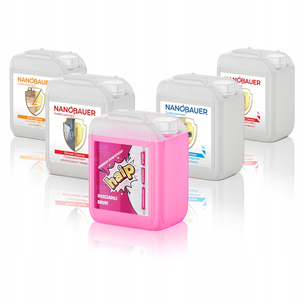 Levně 5 x Tekutina do koupelny, odstraňování vodního kamene, mytí podlah, mytí skel, Haip 5L