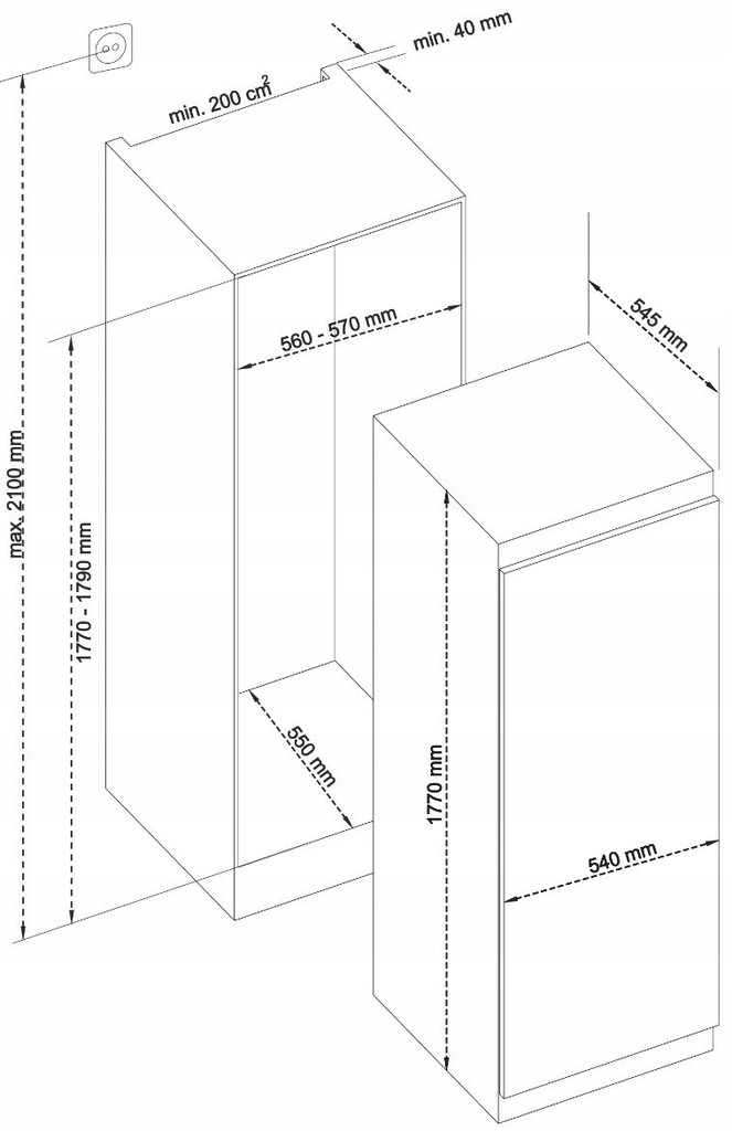 Lodówka do zabudowy Sharp SJ-LE300E00X-EU + gratis EAN (GTIN) 4974019186177