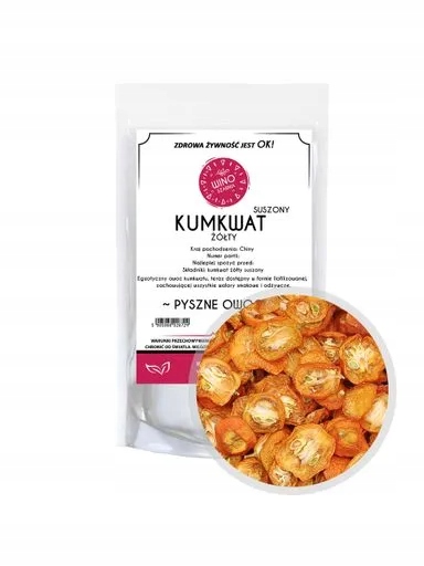 6 x Winoszarnia Kumquat žlutý sušený půlený 50 g Kumquat ovoce