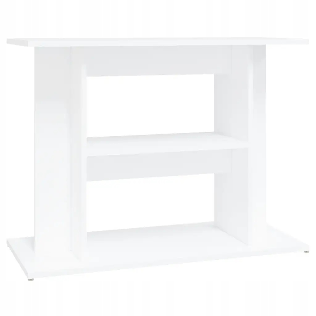 Stojan pod akvárium 3-úrovňový, bílý, 80x35x60 cm, materiál dřevo