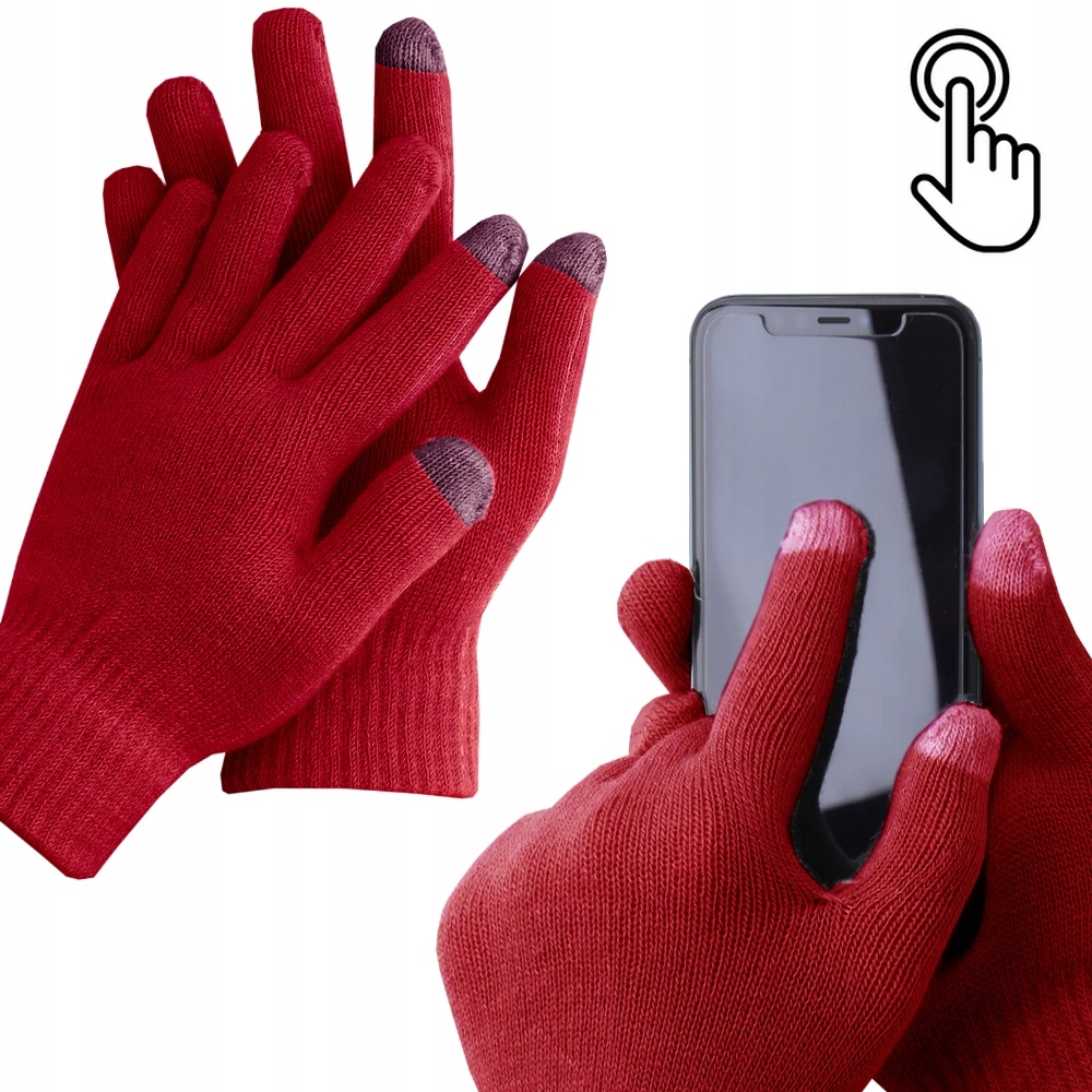DOTYKOWE RĘKAWICZKI DAMSKIE do telefonu OCIEPLANE