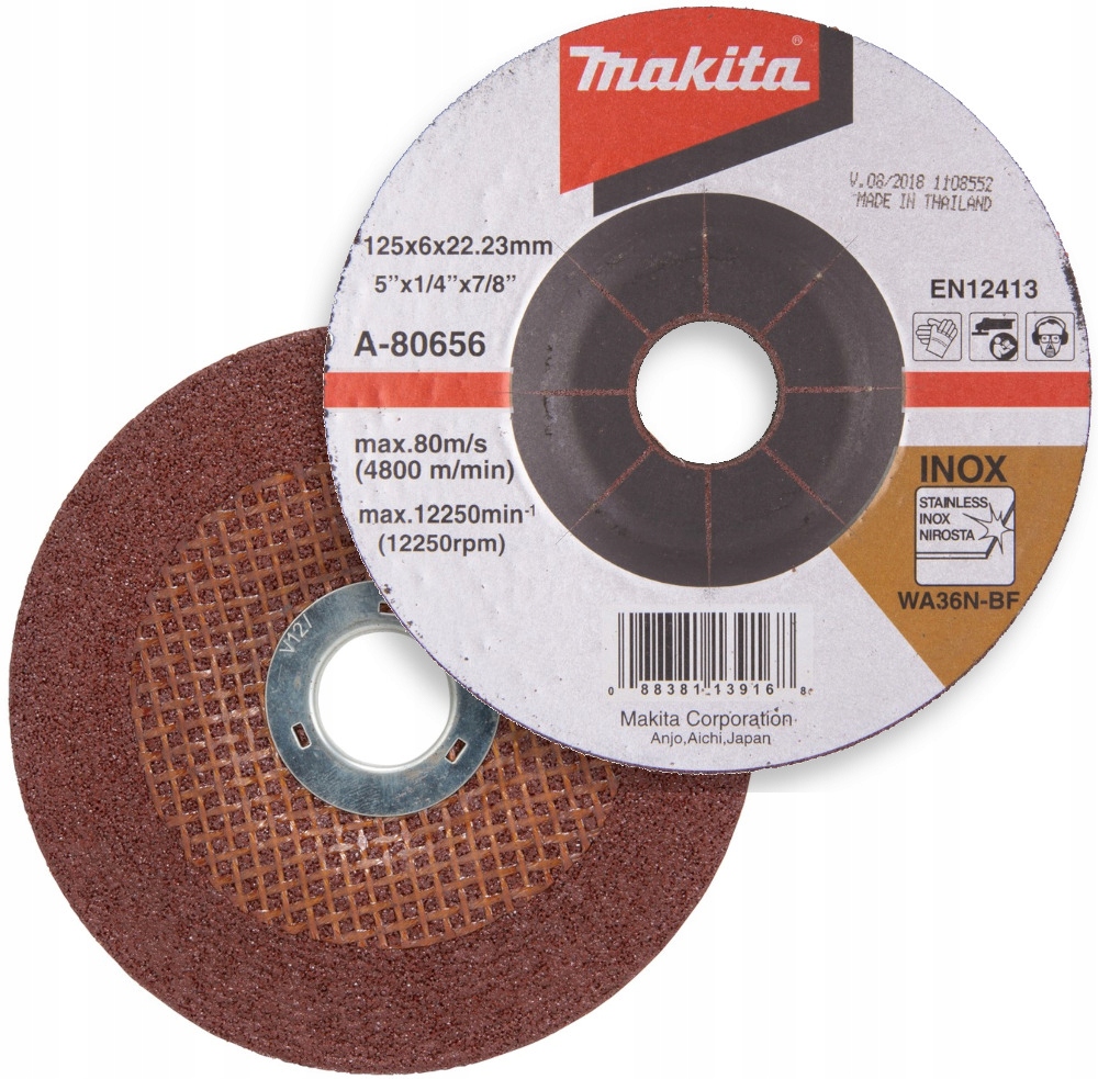 Tarcza do szlifowania metalu i stali nierdzewnej 125 x 6 mm Makita A-80656