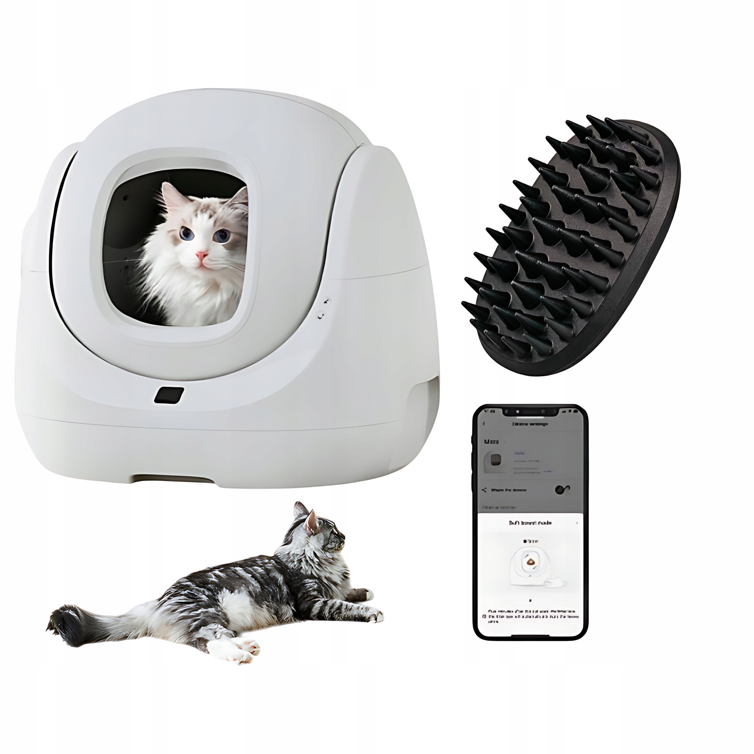 Catlink Kuweta Samoczyszcząca Dla Kotów Baymax Lite Zamknięta Szczotka