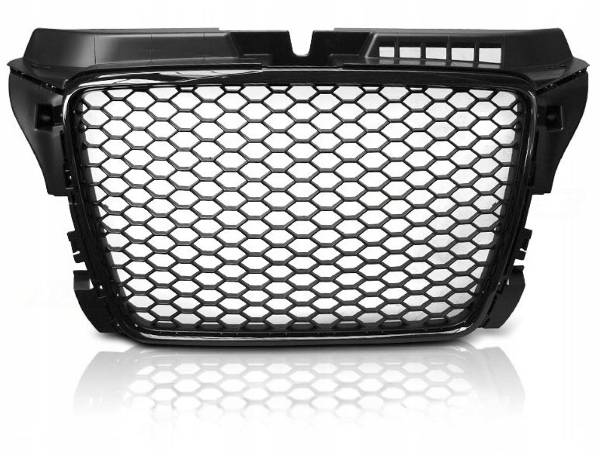 GRILL ATRAPA Do Audi A3 8P lift Od 2008 Do 2012 Roku RS LooK CZARNY POŁYSK Numer katalogowy części FPGR8P2B1,D1032640,GRAU67