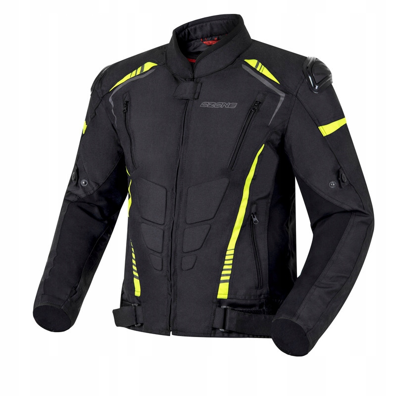 Textilná Motocyklová Bunda Ozone Pulze Black Fluo Yellow L