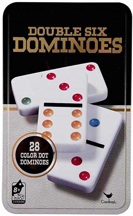 

Gra domino w metalowym pudełku