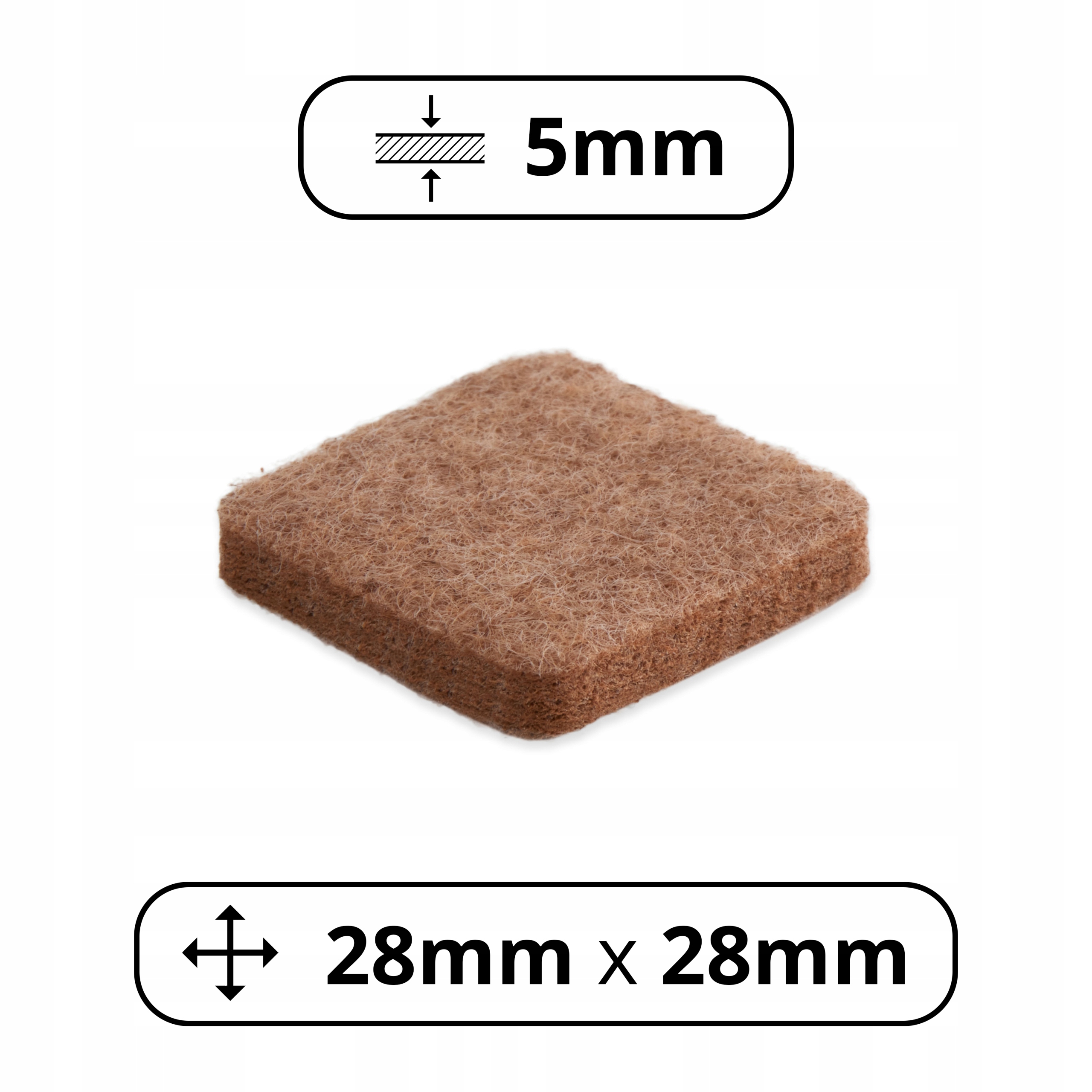 12 SZT FILC PODKŁADKI POD KRZESŁA NOGI MEBLE 28x28 Marka MK
