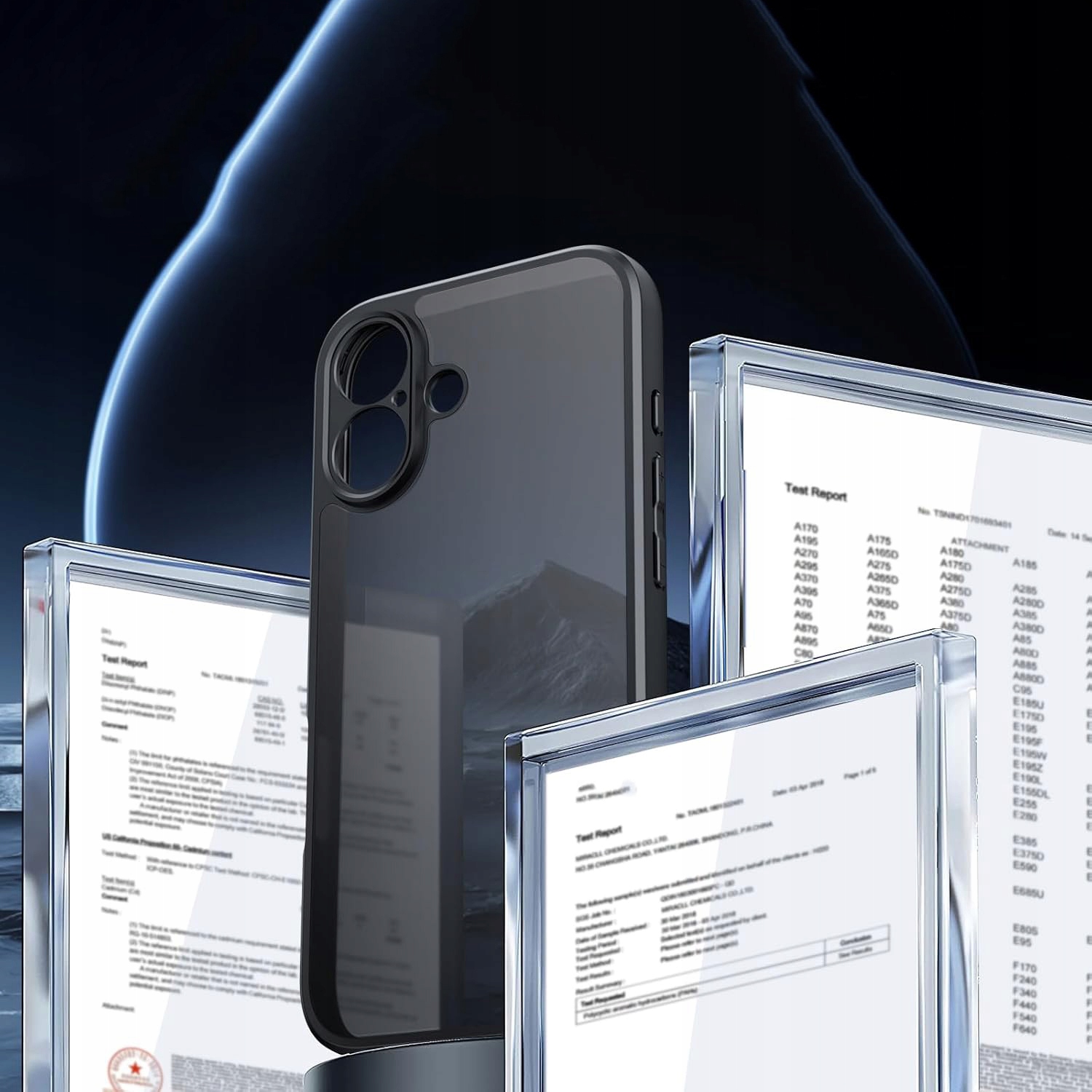 Etui do iPHONE 16 + 2x SZKŁO WZMACNIANE do MagSafe PREMIUM CASE MATOWE 360° Dedykowana marka Apple