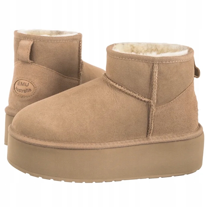 Dámské boty Emu Australia Stinger Micro Flatform Almond W13082 Béžová