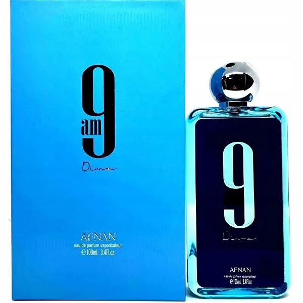 Afnan 9 Am Dive Eau de Parfum 100 ml – Unisex Edp Svěží Aromatická Parfémovaná Voda