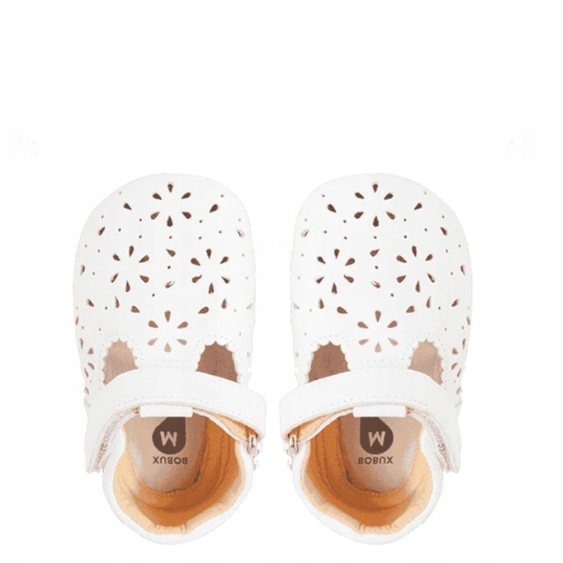 Bobux White 1224-182-02 kapcie barefoot niechodki dziewczęce kapciuszki M