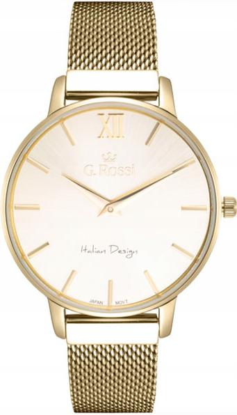 Zlaté dámské hodinky na náramku béžový ciferník elegantní módní dárek