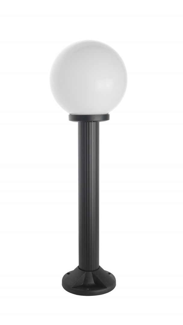 Stojací zahradní lampa koule skleněná 20 cm bílá nebo kouřová 70 cm Su-ma