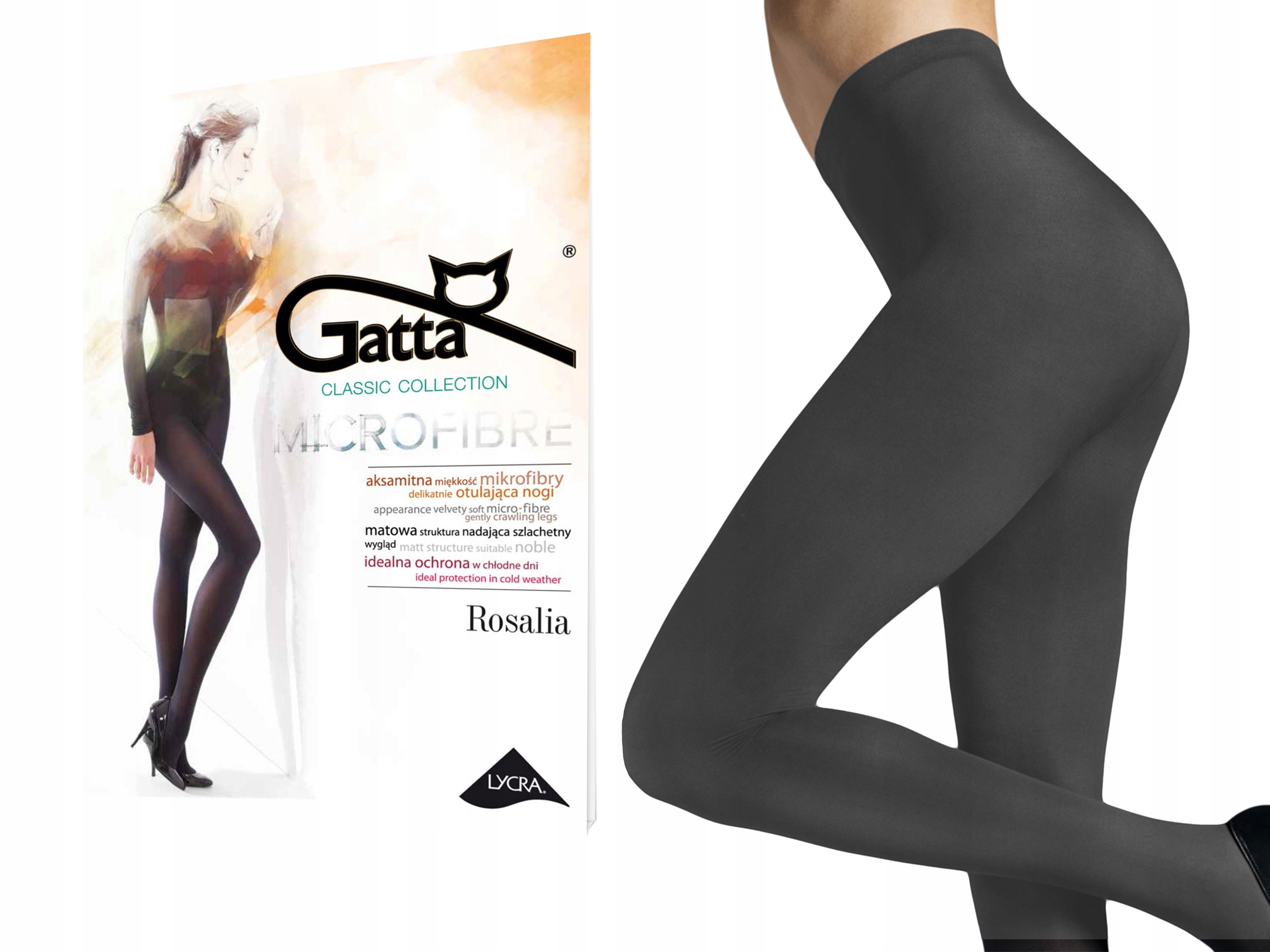 

Rajstopy Gatta Rosalia 60 den, grafit, 5-XL