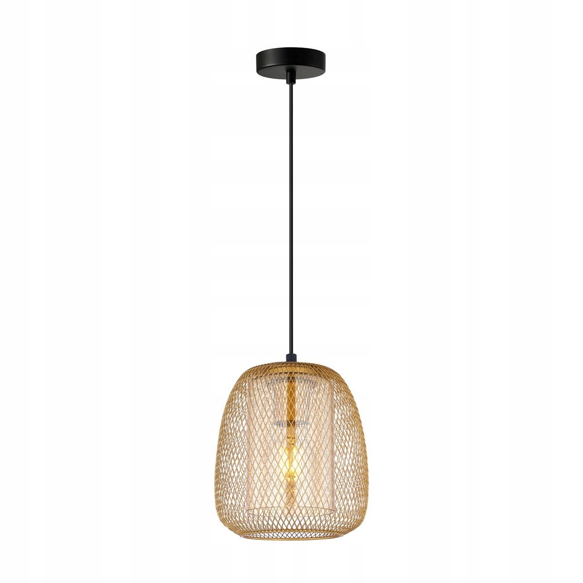 Závěsná lampa do obývacího pokoje E27 40W, zlaté stínidlo Amiria PND-28612-GD-AMB Italux