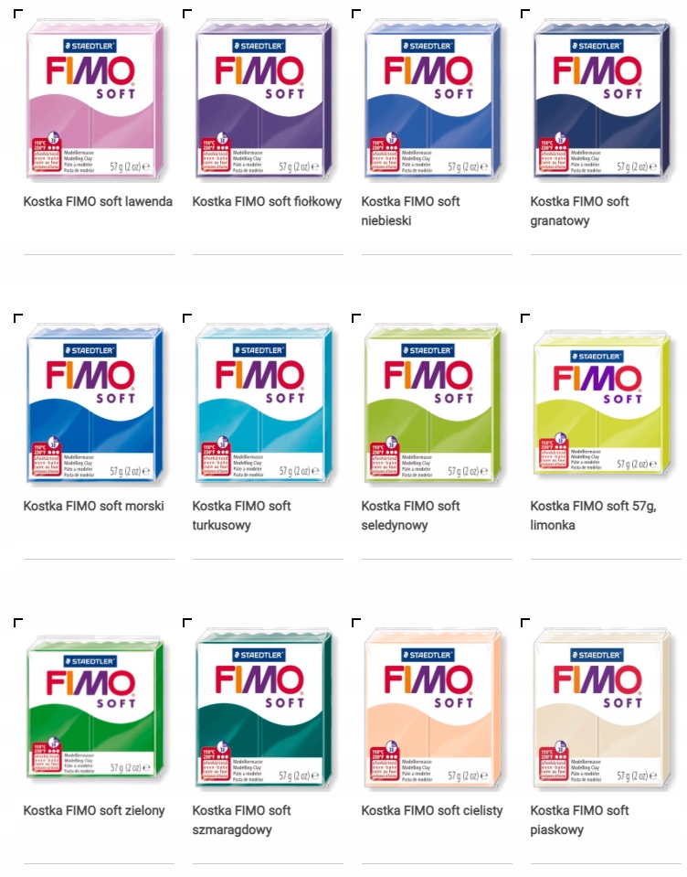 Modelina FIMO soft 57g - 33 niebieski Kod producenta MASA PLASTYCZNA FIMO STEADTLER 8020-33