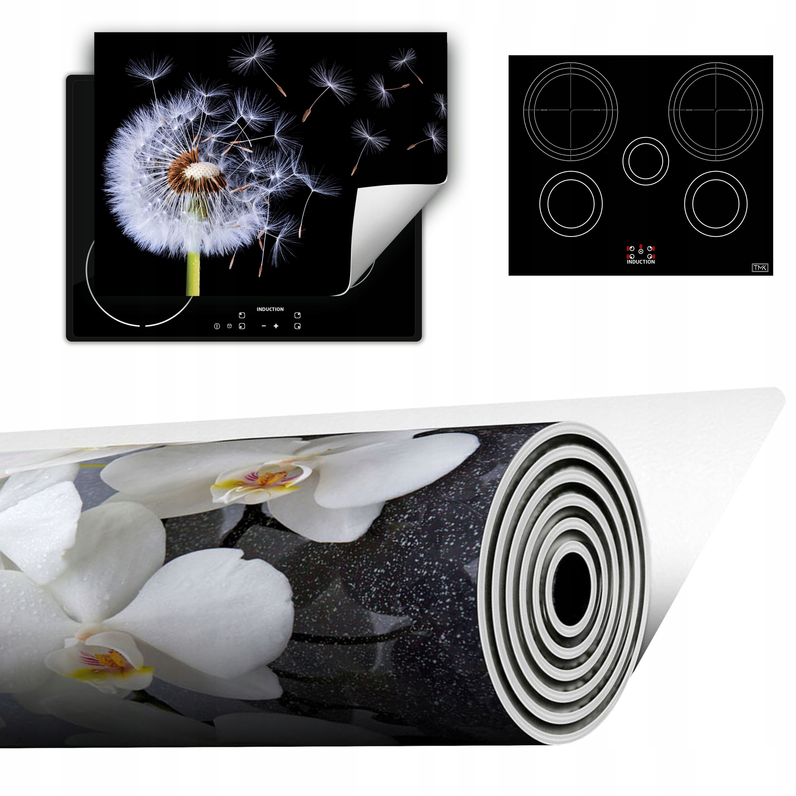 Vinylová Podložka Do Kuchyně Více Místa 70x52 bílá lilie