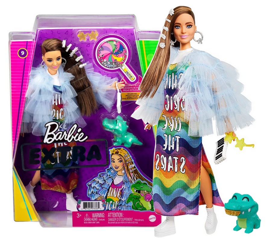 Barbie Extra Moda Lalka i Zwierzątko GYJ78-Zdjęcie-0