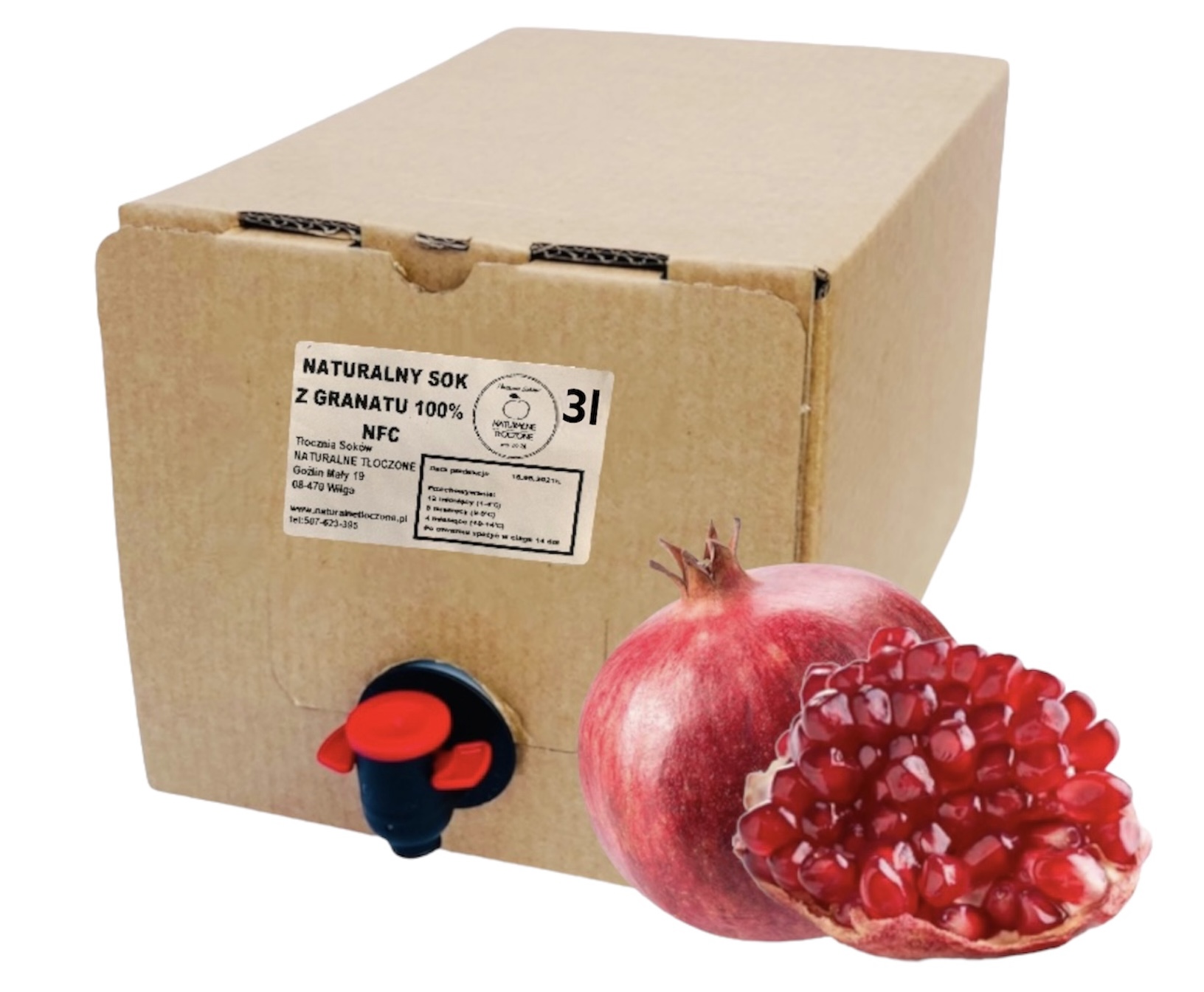 

Sok z granatu 100% 3l (w Kartonie) granat, Nfc