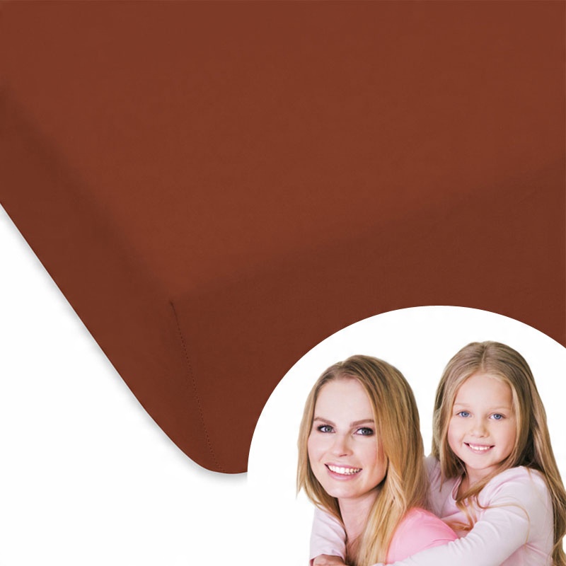 

Prześcieradło Z Gumką Brązowe Jersey - 140/200 CM