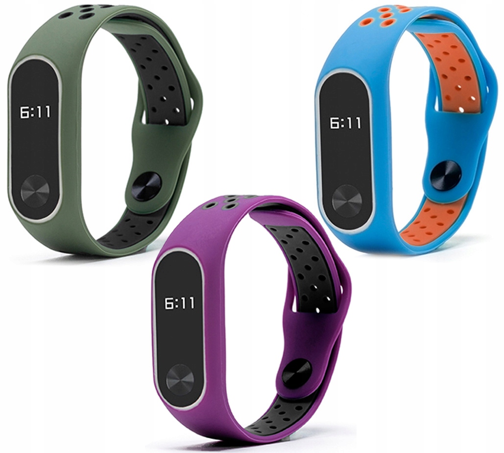 Opaska zamienna XIAOMI MI BAND2 MIĘKKA ZESTAW 3SZT