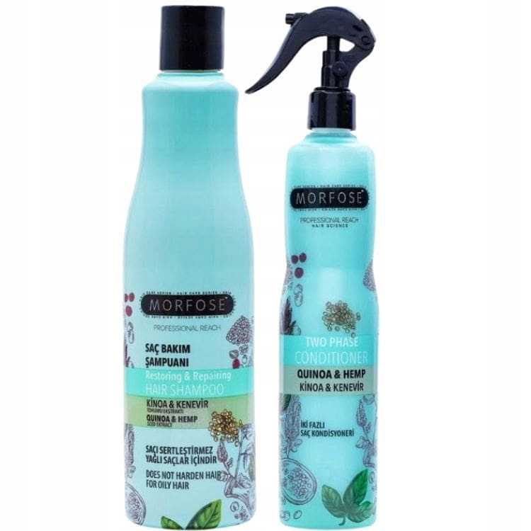 Morfose Quinoa&hemp Set Posilující Šampon 500 ML Kondicionér 400 ML