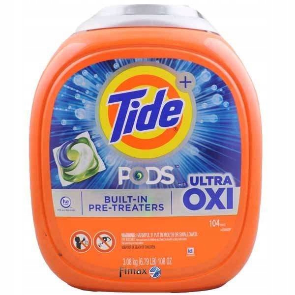Levně Kapsle na praní tkanin Univerzální 104 ks Tide Ultra Oxi