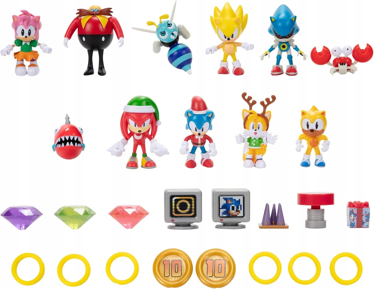 Адвент-календарь JAKKS Pacific Sonic The Hedgehog, 12 подвижных фигурок и 19 аксессуаров — фото 4