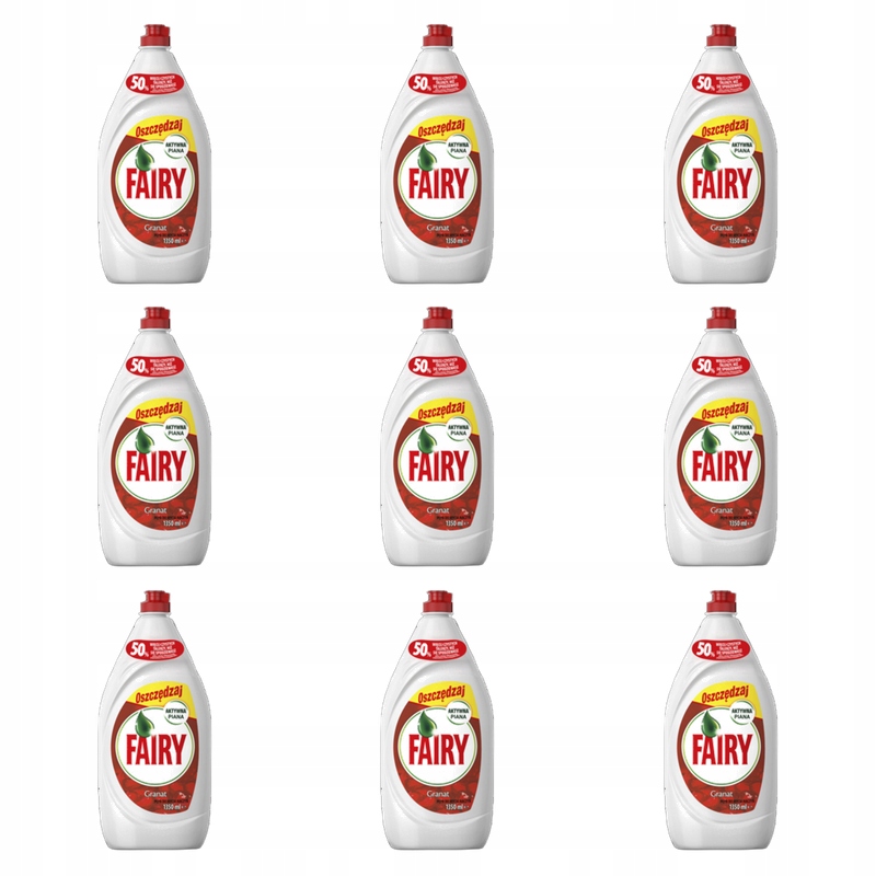Fairy Pomegranate & Red Orange Tekutý prostředek na mytí nádobí 1350 ml X9