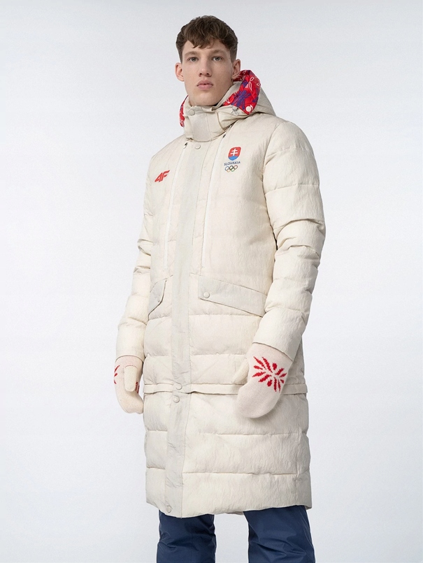 4F Płaszcz Zimowy Puchowy Primaloft Męski Kolekcja Olimpijska Pekin R. L