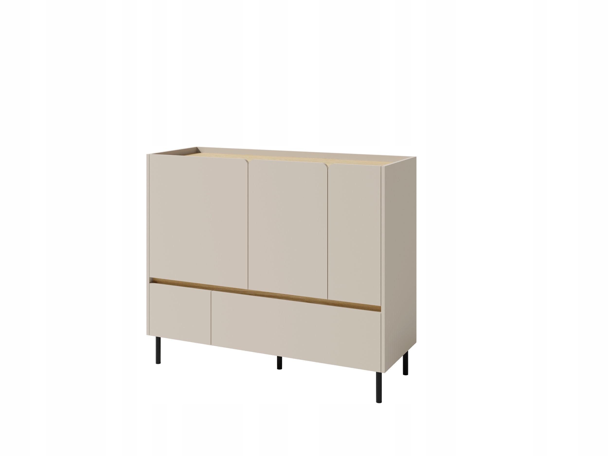 Komoda Muro 120 cm do obývacího pokoje, ložnice, odstíny béžové