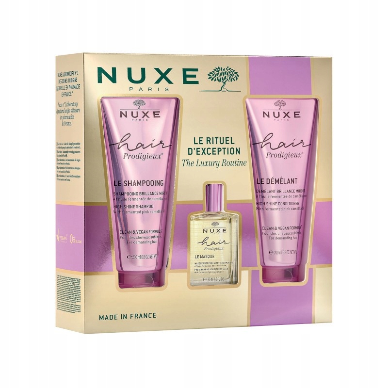 Nuxe Zestaw Hair Prodigieux Szampon 200ml Odżywka 200ml Odżywka 30ml