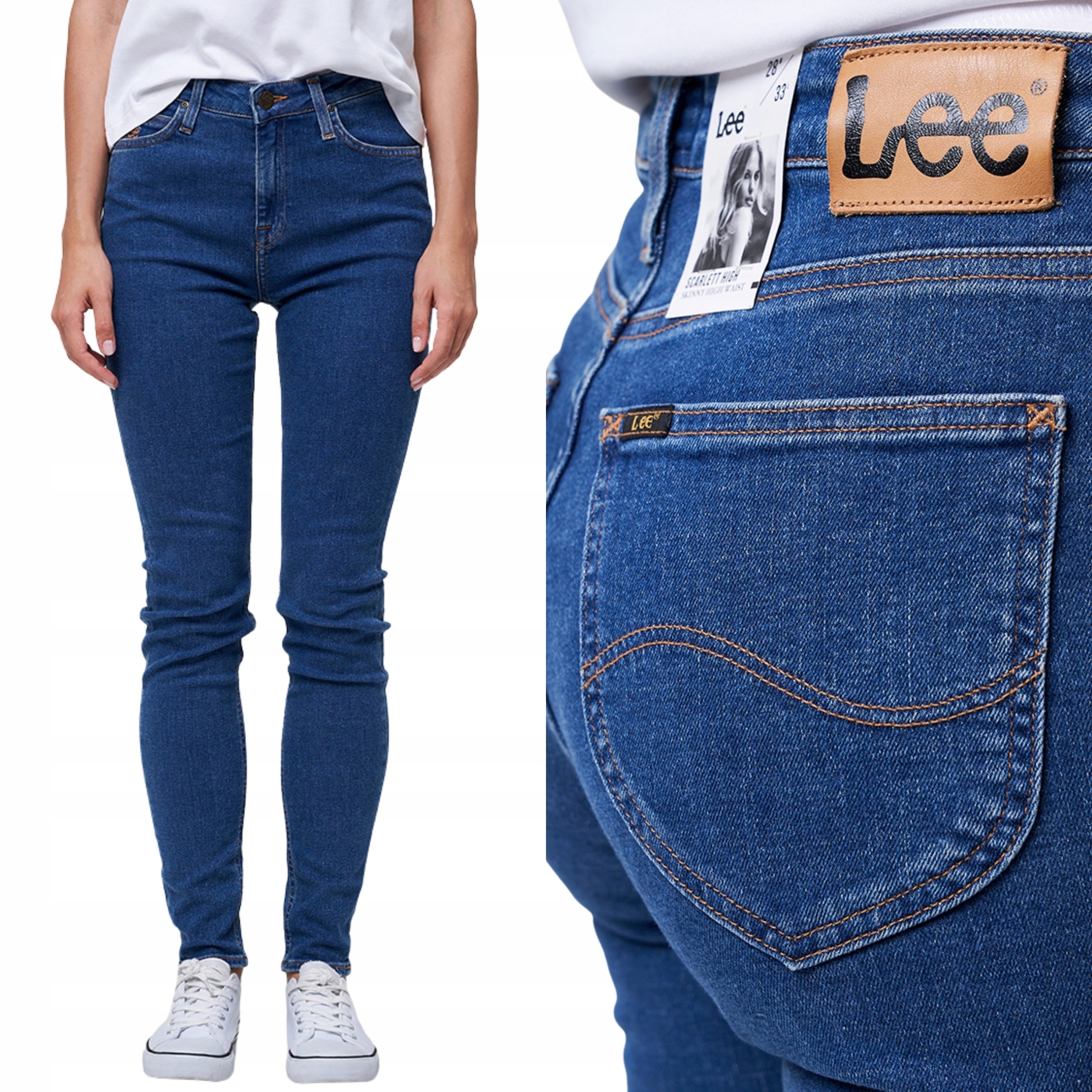 Lee kalhoty Blue skinny Scarlett High W27 L33