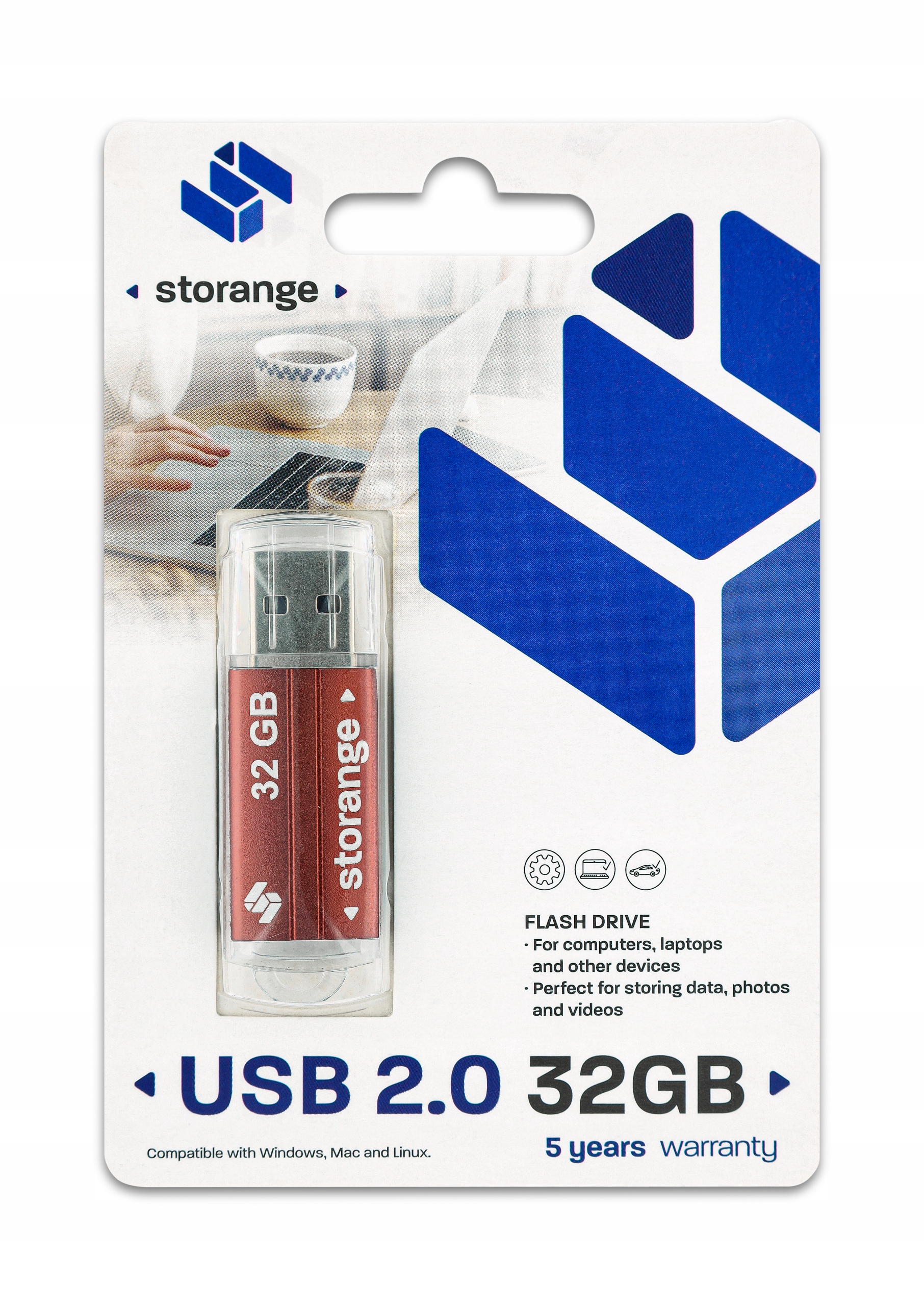 

Pendrive Storange usb 2.0 32gb brązowy