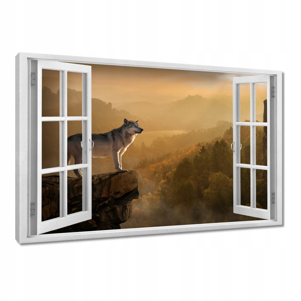 

Obrazy na płótnie 60x40 Wilk na skarpie