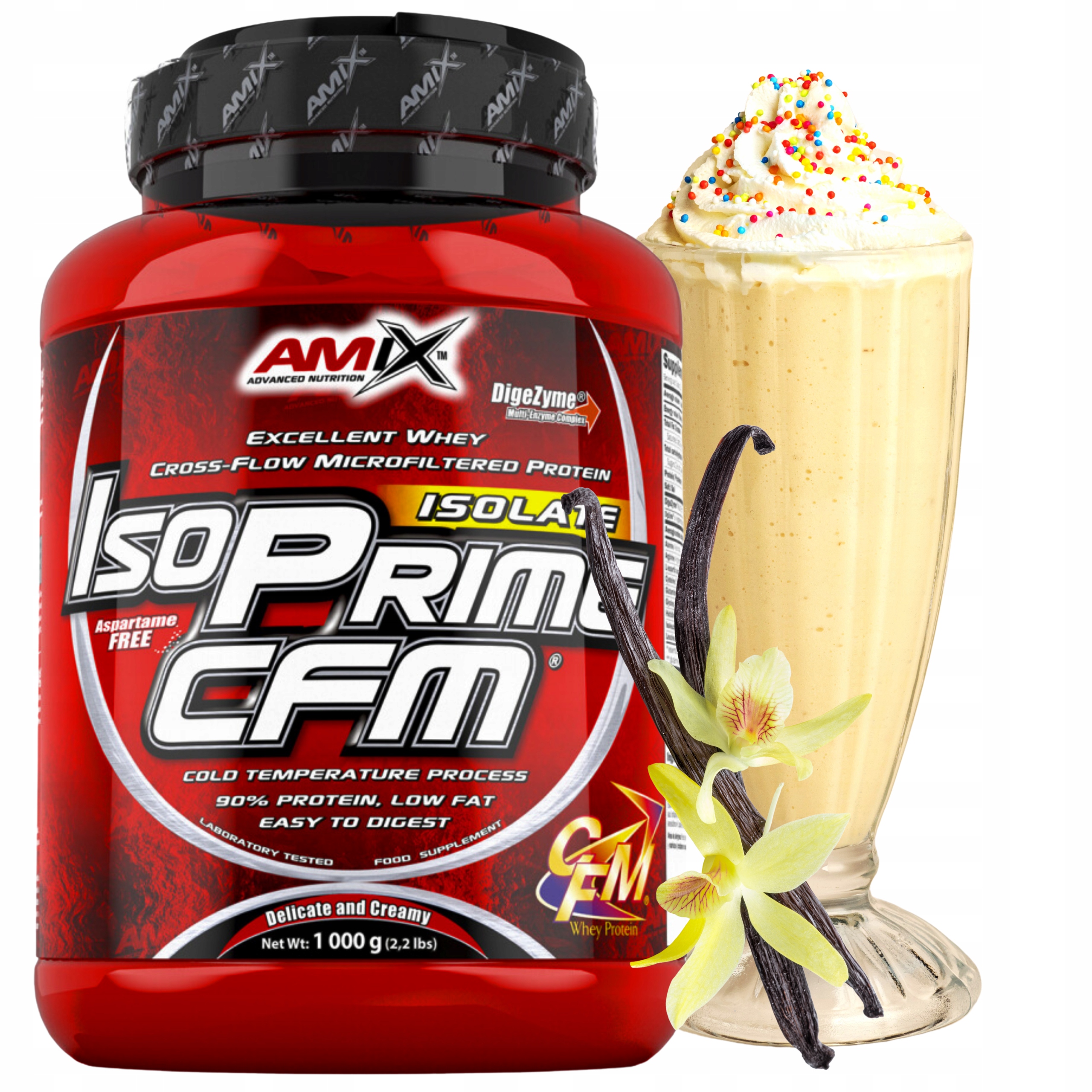 Amix Isoprime Cfm 1kg Izolát bez laktosy Shake proteinový Protein