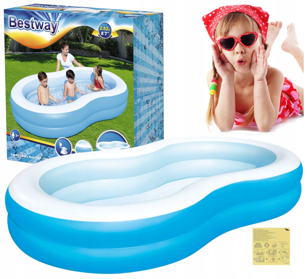 

Basen Dmuchany Dla Dzieci Ogrodowy 262x157 Bestway