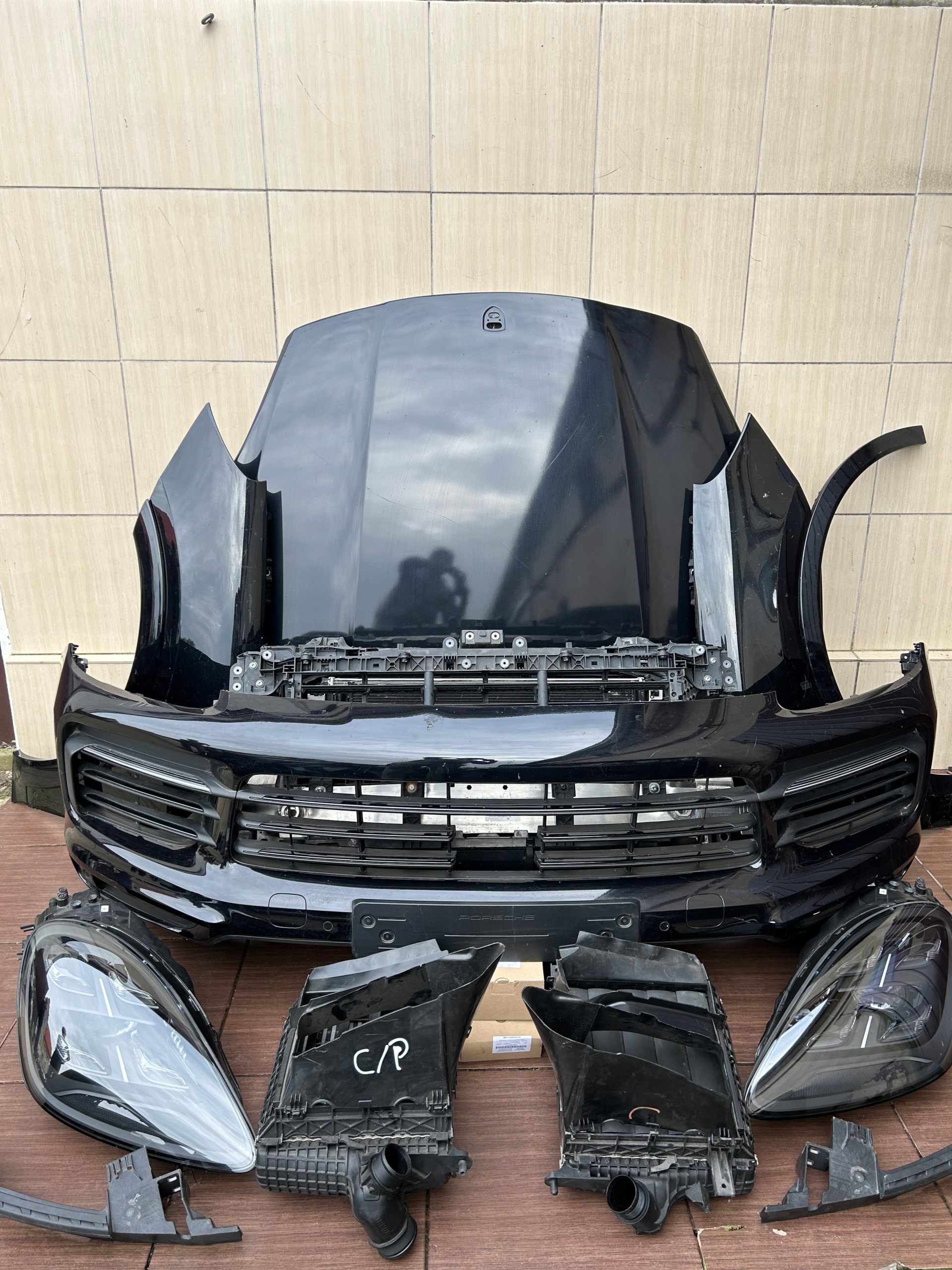 bumper fenders support panel for radiators radiator Porsche Cayenne S 9Y ACC